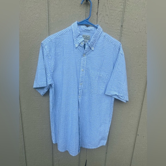 L.L Bean Plaid Button Down Short and Long Sleeve Shirts Mens Size Medium LOT - Picture 5 of 16